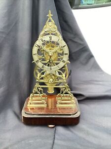 Antique Skeleton Fusee Clock With Seconds Dial , Signed Hyams Cornhill
