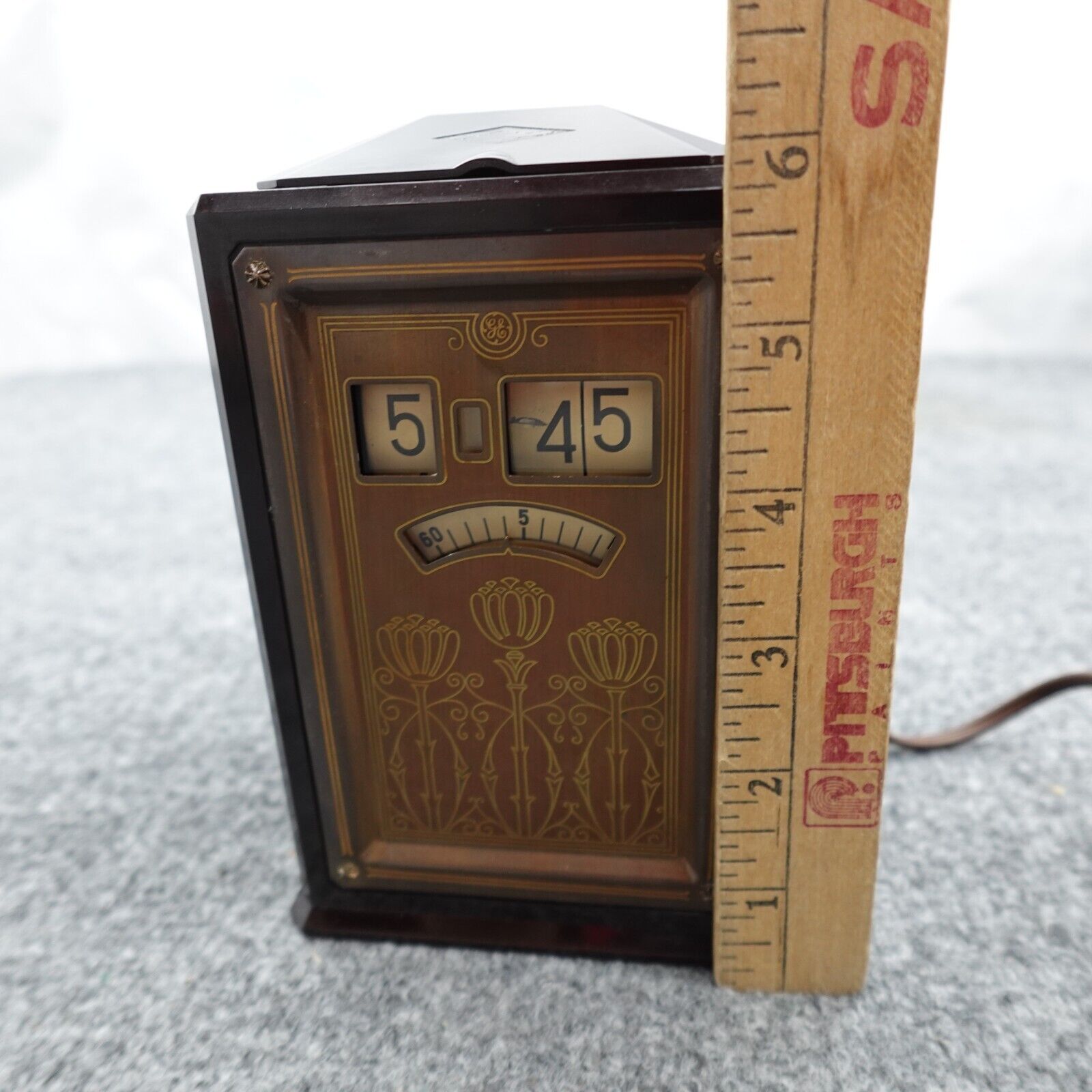Telechron Clock AB8B02 Executive Cyclometer Bakelite Art Deco General Electric