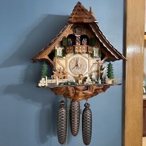 Black Forest Germany Made 8-Day Movement Working Romance Cuckoo Clock by Hekas