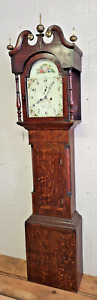 Rare Antique Harvey Pontypool Wales Grandfather Tallcase Clock 2 Wt. c.1790 Runs