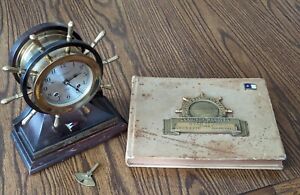 Chelsea  Ship's Bell 8 day Clock  With Ships Log Comodore James Michael