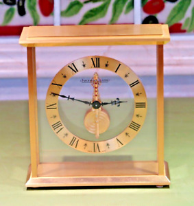 JAEGER LECOULTRE  8 DAY  SKELETON MANTEL CLOCK RUNNING  NEAR MINT 1960'S
