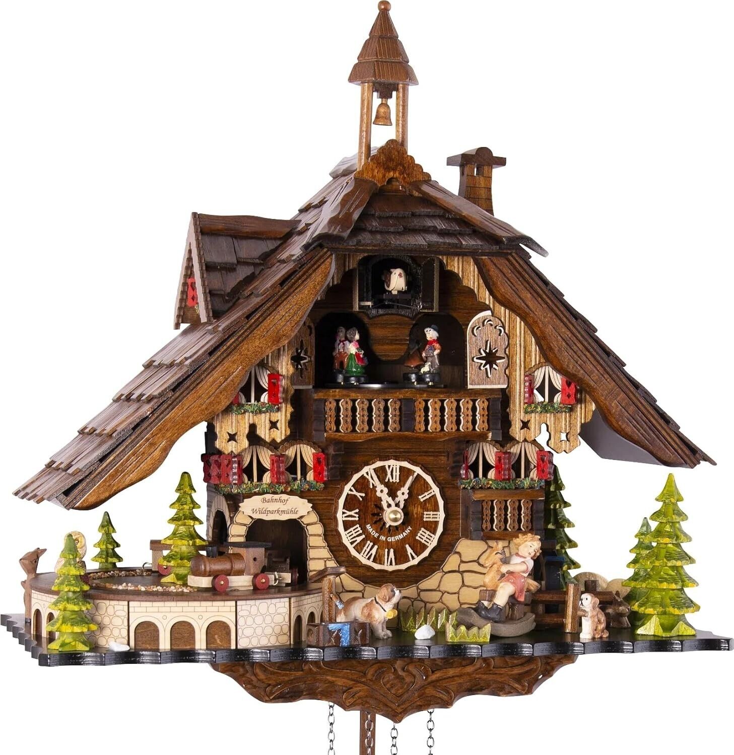 Cuckoo Clock Deer Park Mill Station Chalet-Style 33cm