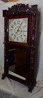 Ornately Carved Eli Terry Jr. Wooden Works 8 Day T&S Clock, Working, Beautiful!