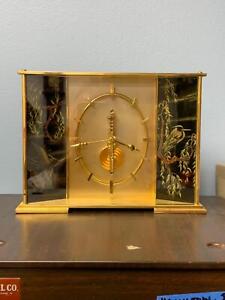 VINTAGE LeCOULTRE SWISS IN-LINE 8 DAY SHELF CLOCK ASIAN BIRD THEME GORGEOUS!
