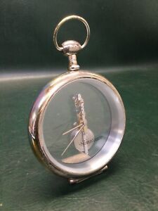 Rare JAEGER LECOULTRE 16 Jewels Baguette Skeleton Clock Model 557 ~ READ