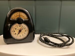 Vintage Isamu Noguchi Measured Time Black Bakelite Clock/ Timer