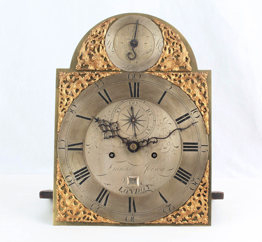 London Georgian brass dial grandfather clock movement @ 1780 Original Excellent