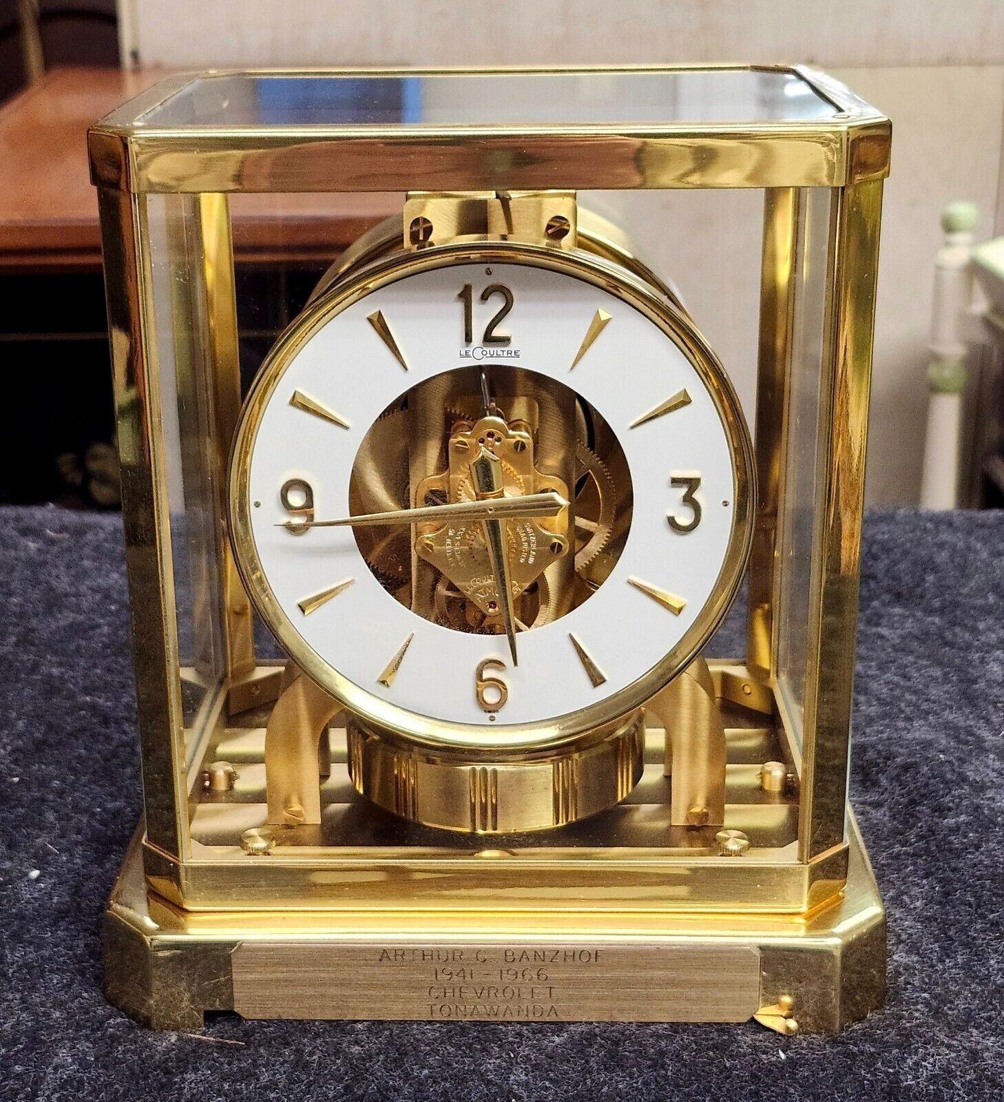 Lecoultre Atmos 15 Jewel Perpetual Motion Clock 1966 Super Clean Original