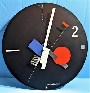 RARE HTF Nicolai Canetti Arttime Modernist Constructivist Wall Clock 1984 Japan
