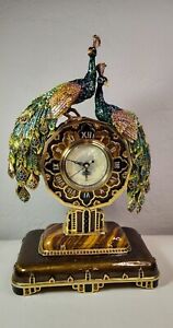 JAY STRONGWATER LE NEIMAN MARCUS PEACOCK CLOCK