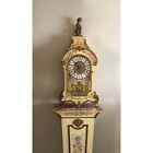Tiffany Boulle Quarter-hour Chiming Mantel Clock and Pedestal Hand painted