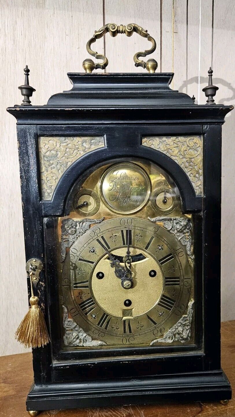 Antique German Bracket Clock W/ Petite Sonnerie