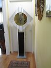 MCM Ventura Infinity Floor Clock Brushed Aluminum 71.5 ”H 1970's Retro OOAK Vtg.