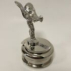 RARE Rolls-Royce Spirit of Ecstasy Flying Lady Desk Clock by Swiza Swiss Vintage