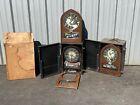 4 - VTG Salesman Lot NOS & Used Telechron Neon Advertising Clocks Gas & Oil Sign
