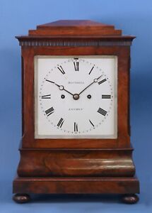 c.1845 English Rosewood Bracket Clock by Blundell, London.