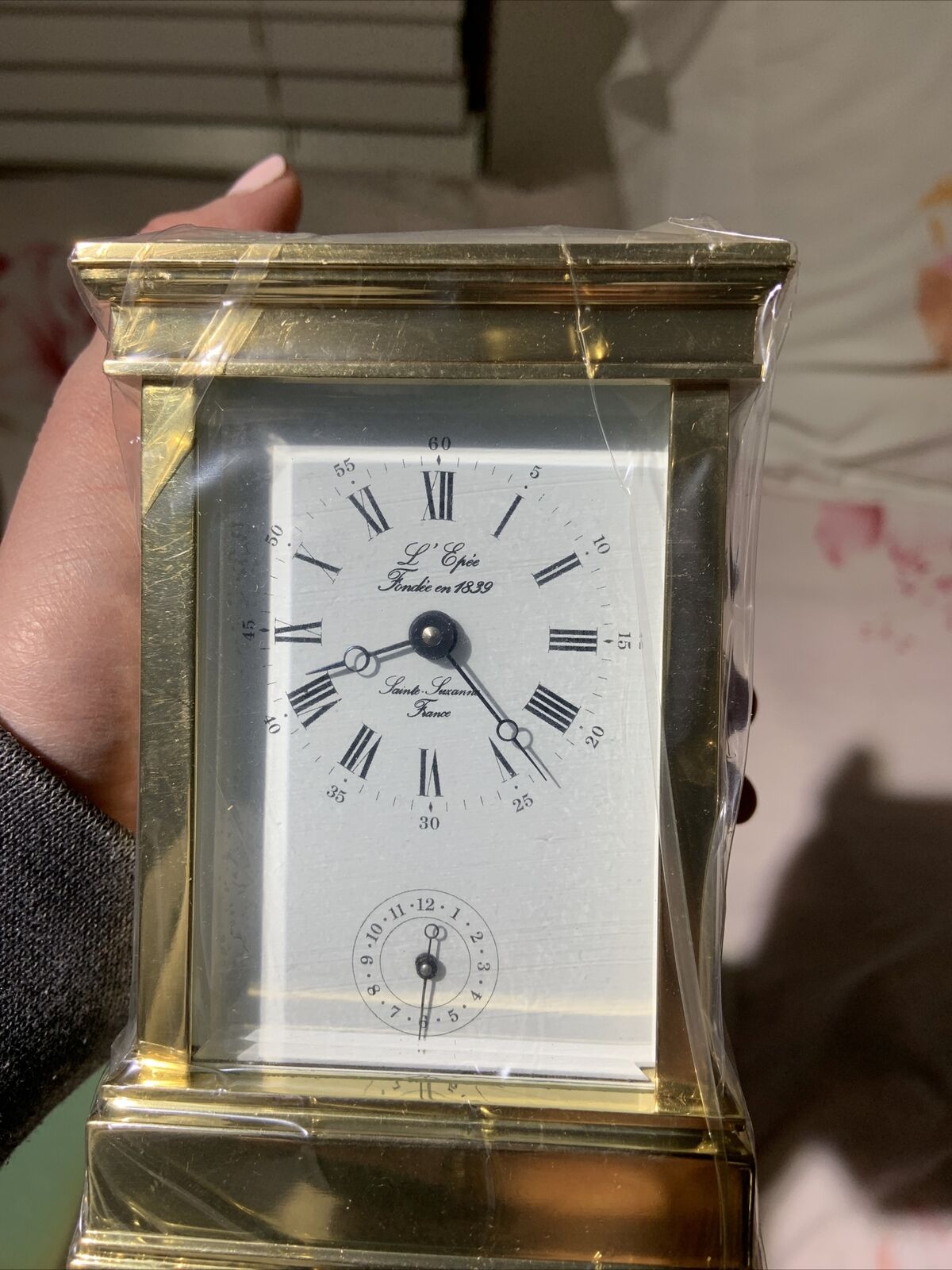 VINTAGE FRENCH L'EPEE GRANDE STRIKING REPEATER ALARM CARRIAGE CLOCK 0317110