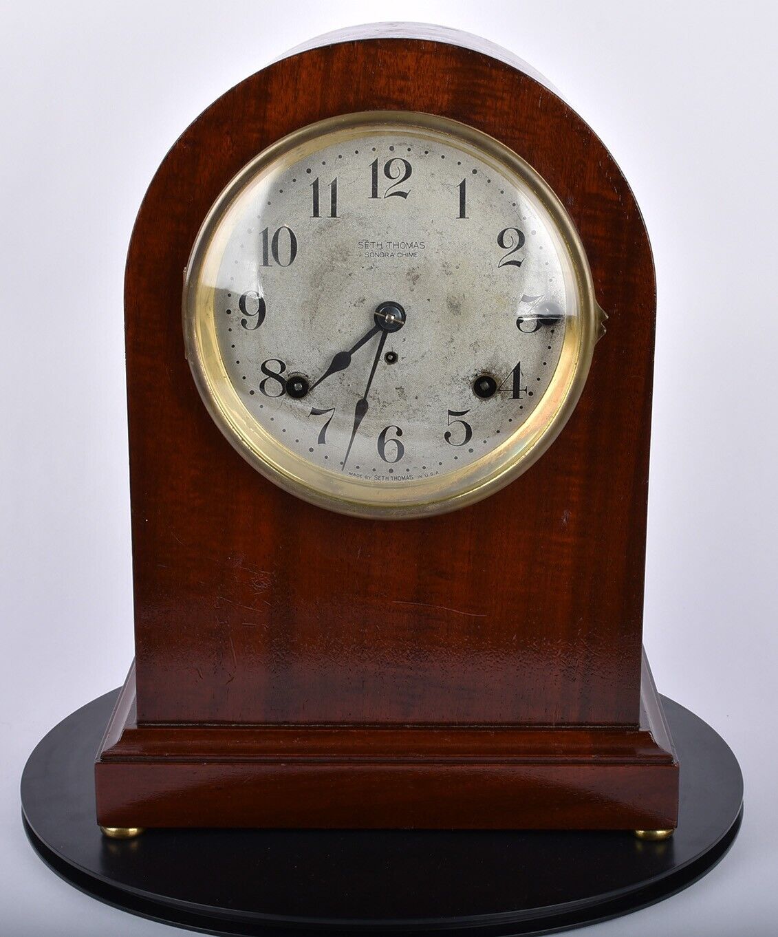 Vintage Seth Thomas Mahogany 5 Bell Sonora Chime Clock