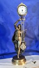 Original Antique USA Ansonia Figural Swing Clock,with mechanical Movement
