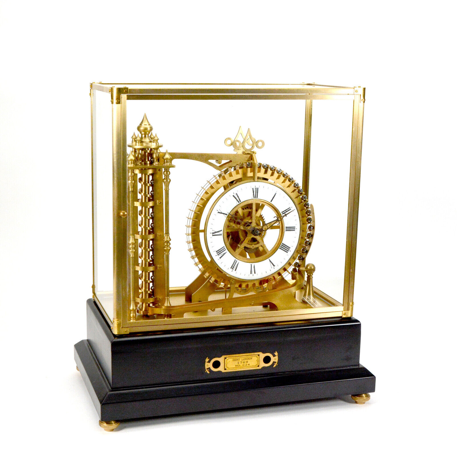 French Style Mystery Big wheel Water Tower Gravity Rolling Ball Industrial Clock