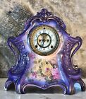 1882 ANTIQUE ANSONIA PORCELAIN STRIKES CLOCK,1755 GERMANY BONN PORCELAIN CASE