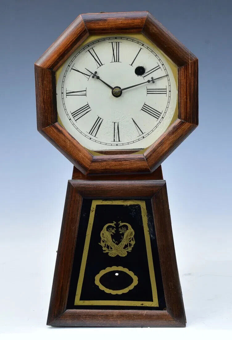 RARE Chauncey Jerome "Keyhole" Wall Clock, circa 1860