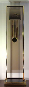 VTG Mid Century Modern Smoked Lucite Grandfather Clock Nelson/Miller Style Nice!