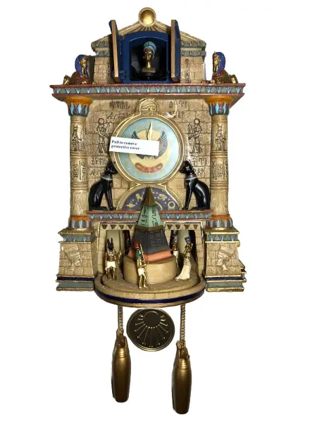 Treasures of Ancient Egypt Cuckoo Clock Bradford Exchange COMPLETE & TESTED