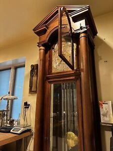 antique  9 tube Waltham grandfather clock 96 inches high working circa 1920