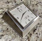 Vintage Rare 1940's Art Deco Cartier Sterling Silver 8 day 15 Jewel Desk Clock