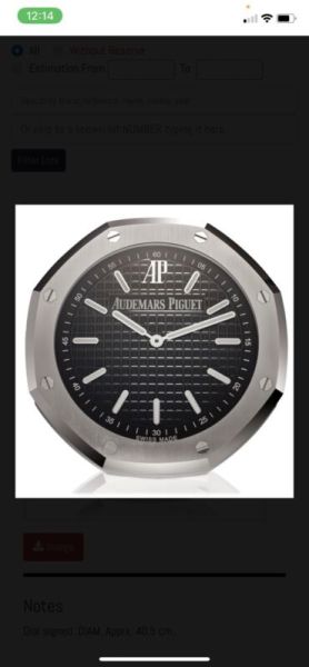 Audemars Piguet Wall Clock
