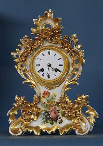c.1845 French Porcelain Mantle Clock