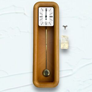 VINTAGE Howard Miller Arthur Umanoff MCM Grandfather Wall Clock W/Original Parts