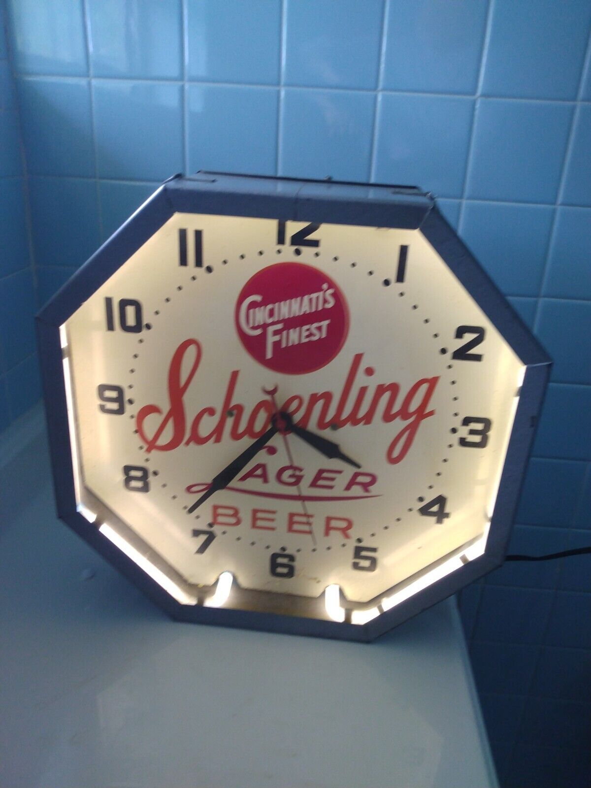 Antique Schoenling Neon Clock
