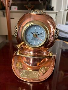 Rolex dealer display Sea Dweller submariner helmet clock