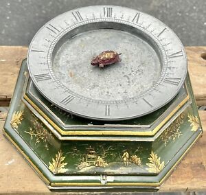 Antique Early 1900s Hand Painted Asian Market French Mystery Turtle Water Clock