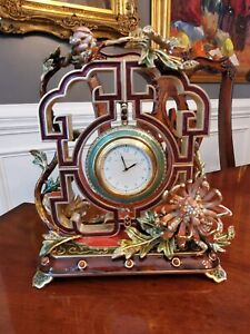 Jay Strongwater Chrysanthemum Clock Dynasty Collection Rare  Butterfly NO BOX