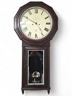 Scarce Seth Thomas #3 Extra - Nickel Plated Time & Strike Regulator Wall Clock