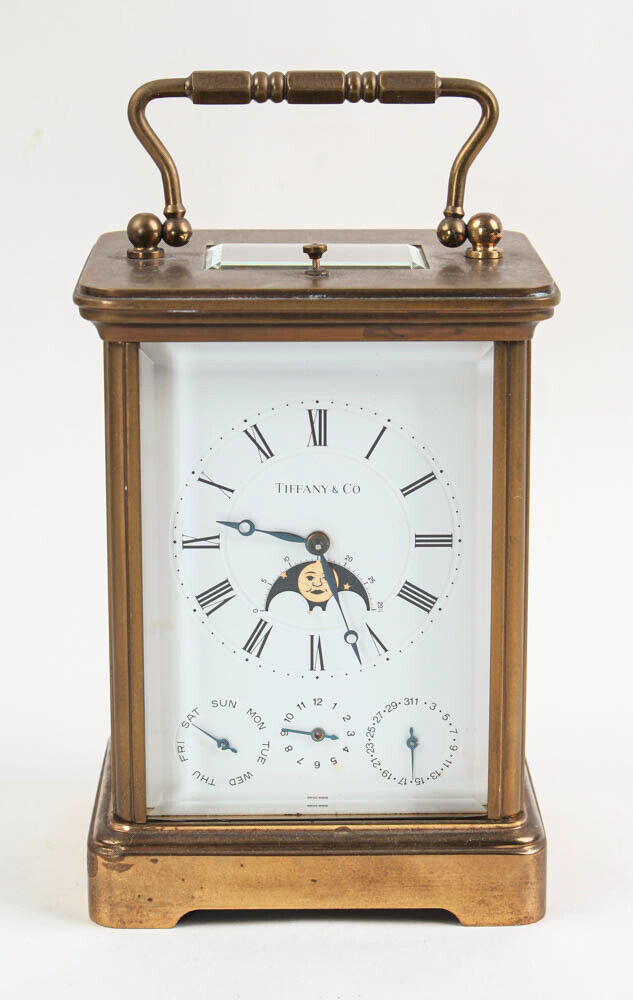 Swiss hour repeating moonphase carriage clock @ 1990 Matthew Norman Tiffany & Co