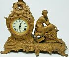 Ansonia "Trilby" Figural 8 Day Mantle Clock -  1896-1901 - Antique - Works !!