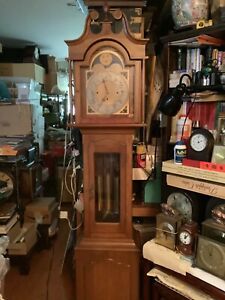Antique 1850’S Seth Thomas 5 Bells Chime Tall Case Grandfather Clock. Works