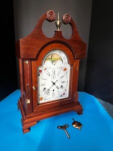 Antique style bracket clock with Kieninger mvt striking on 8 nested bells