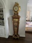 Antique Gilded Bronze Ormolu Inlaid Westminster Chiming Grandfather Clock