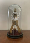 Antique Pierret French Miniature Skeleton Clock & Dome 1800s Brass Rare READ