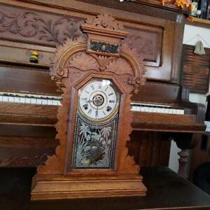 Ingraham "Ducat" Kitchen Gingerbread Shelf Clock