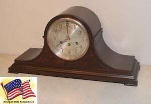 RESTORED HERSCHEDE MODEL 20 ANTIQUE WESTMINSTER CHIME CLOCK-1920