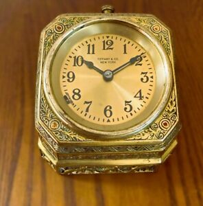 Tiffany Studios Desk Clock #1679 Arts & Crafts Venetian style clock