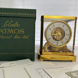 Jaeger LeCoultre Atmos Heritage Square Model 519 Perpetual Motion Clock w/ Box