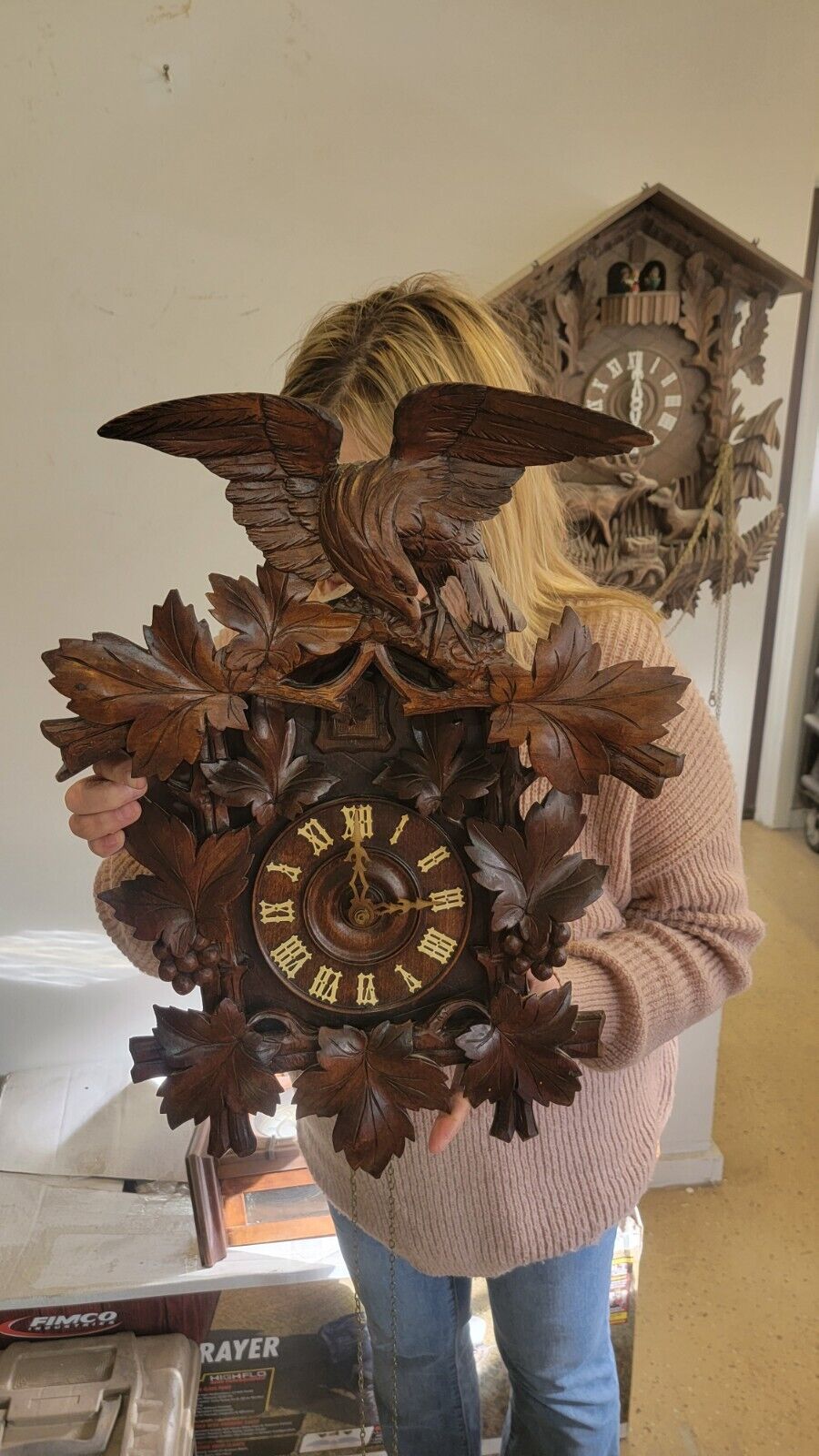 Antique Carved Wood Black Forest
